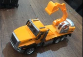 Oyuncak İnşaat Kamyonları Kazıcı Mikser Kasalı Taşıyıcı 3 lü Metal Set - 2