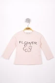 Toontoy Kız Çocuk Flower Baskılı T-Shirt - 1