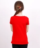 Toontoy Kız Çocuk Yaka Biyeli Taşlı Tişört - 9