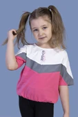 Toontoy Kız Çocuk Reflektör Detaylı Garnili Tişört - 8