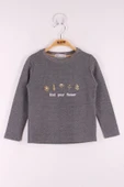 Toontoy Kız Çocuk Yazı Nakışlı Puanlı T-Shirt - 3