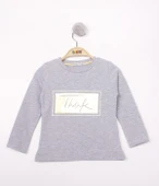Toontoy Kız Çocuk Think Varaklı T-Shirt - 5