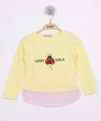 Toontoy Kız Çocuk Uğur Böceği Nakışlı T-Shirt - 6