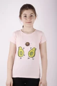 Toontoy Kız Çocuk Avakado Baskılı Tişört - 4