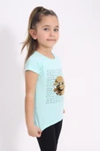 Toontoy Kız Çocuk Gülen Yüz Pullu Nakış Tişört thumbnail 8