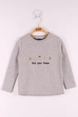 Toontoy Kız Çocuk Yazı Nakışlı Puanlı T-Shirt - 1
