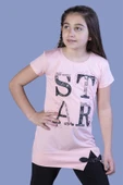 Toontoy Kız Çocuk Star Baskılı Kemer Detaylı Tişört thumbnail 10