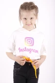 Toontoy Kız Çocuk Instagram Baskılı Kapüşonlu Tişört - 5