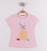 Toontoy Kız Çocuk Ananas Baskılı Tişört - 3
