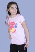 Toontoy Kız Çocuk Renkli Instagram Baskılı Tişört - 3