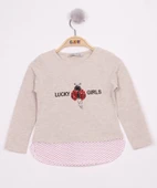 Toontoy Kız Çocuk Uğur Böceği Nakışlı T-Shirt - 7