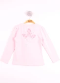 Toontoy Kız Çocuk Göğsü Çiçek Nakışlı T-Shirt - 6
