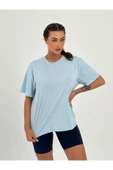 Baskısız Basıc Pamuklu Oversize T-shirt - 11
