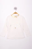 Toontoy Kız Çocuk Yazı Varaklı T-Shirt - 5