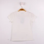 Toontoy Kız Çocuk Çiçek Nakışlı Tişört - 6