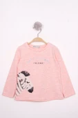 Toontoy Kız Çocuk Zebra Baskılı Nakışlı T-Shirt - 9
