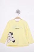 Toontoy Kız Çocuk Zebra Baskılı Nakışlı T-Shirt - 11