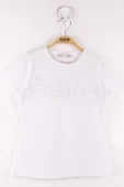 Toontoy Kız Çocuk Önü Dantelli Okul Tişört - 5