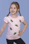 Toontoy Kız Çocuk Karpuz Nakışlı Tişört thumbnail 10