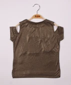 Toontoy Kız Çocuk SI Baskılı Şeritli Tişört thumbnail 12