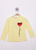 Toontoy Kız Çocuk Göğsü Pul Nakışlı T-Shirt - 3
