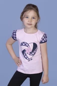 Toontoy Kız Çocuk Kalp Nakışlı İnci Detaylı Tişört - 9