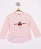 Toontoy Kız Çocuk Uğur Böceği Nakışlı T-Shirt - 9