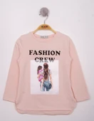 Toontoy Kız Çocuk Fashion Baskılı Tişört - 11
