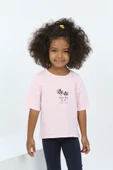 Toontoy Kız Çocuk Panama Beach Baskılı Tişört - 3