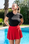 Kadın Dar Kalıp Slim Fit Baskılı Kısa Kollu T-shirt - 3