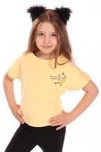Toontoy Kız Çocuk Ay Yıldız Baskılı Tişört - 7