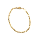 Çelik Bileklik Altın Kaplama Erkek Figaro Model-EBLK-521 thumbnail 1