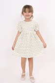 Toontoy Kız Çocuk Lale Desenli Elbise - 1