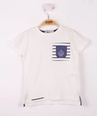 Toontoy Erkek Çocuk Cep Üstü Çapa Nakışlı T-Shirt - 4