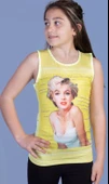 Toontoy Kız Çocuk Atlet Marliyn Monroe Baskılı Taş İşlemeli thumbnail 2