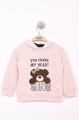 Toontoy Kız Çocuk Pullu Ayıcık Nakışlı Sweatshirt - 7