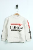 Toontoy Kız Çocuk Sweatshirt Kollari Şeritli Pullu Fashion Nakış - 7