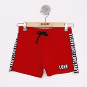 Toontoy Kız Çocuk Love Şeritli Şort - 3