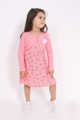 Toontoy Kız Çocuk Göğsü Çiçek Detaylı Elbise - 2