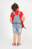 Kız Bebek Salopet Çantalı Gitar Nakışlı Kot - 3