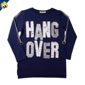 Toontoy Kız Çocuk Sweatshirt Hang Over Baskı Kol Üstü Şerit thumbnail 1