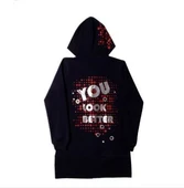 Toontoy Kız Çocuk Kapşonlu Hırka You Luck Better Varak Baskılı - 3