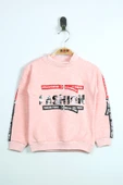 Toontoy Kız Çocuk Sweatshirt Kollari Şeritli Pullu Fashion Nakış - 10