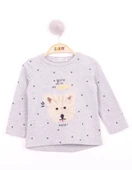 Toontoy Kız Bebek Köpek Nakışlı T-Shirt - 10