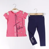 Toontoy Kız Çocuk Yıldız Baskılı  Your Dearms Yazılı Taytlı Takım thumbnail 8