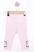 Toontoy Kız Bebek Paça Kedi Nakışlı Tayt - 2