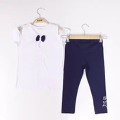 Toontoy Kız Çocuk Yıldız Baskılı  Your Dearms Yazılı Taytlı Takım thumbnail 3