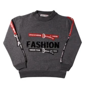 Toontoy Kız Çocuk Sweatshirt Kollari Şeritli Pullu Fashion Nakış - 9