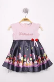 Toontoy Kız Bebek Dondurma Baskılı Elbise - 10