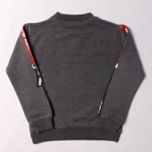 Toontoy Kız Çocuk Sweatshirt Kollari Şeritli Pullu Fashion Nakış - 5